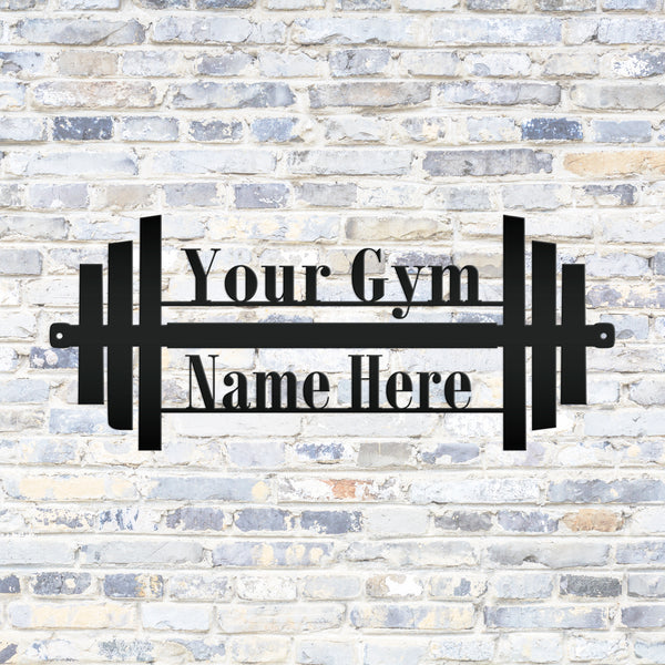 Gym Name Dumbbell Sign-Custom Home Gym Sign-Weight Room Wall Decor-Wall Art