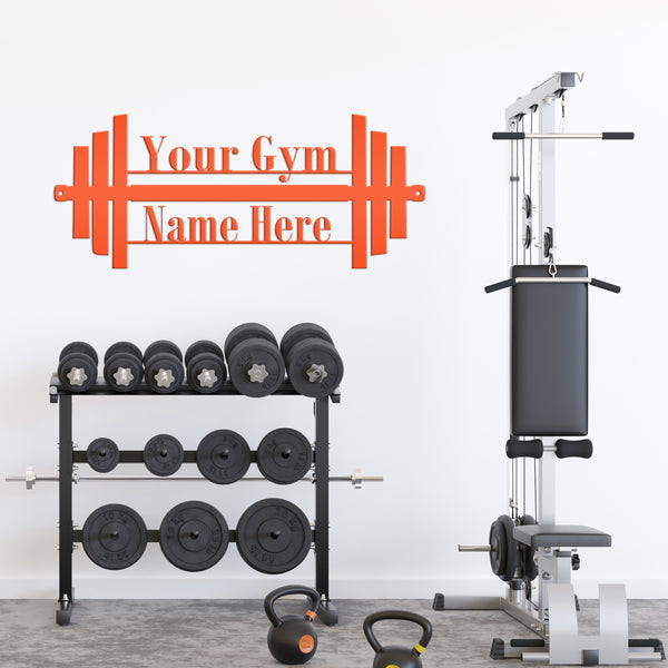 Gym Name Dumbbell Sign-Custom Home Gym Sign-Weight Room Wall Decor-Wall Art
