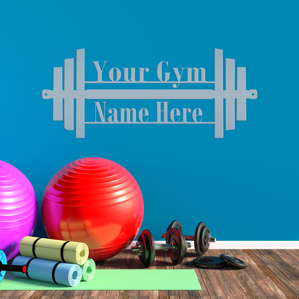 Gym Name Dumbbell Sign-Custom Home Gym Sign-Weight Room Wall Decor-Wall Art