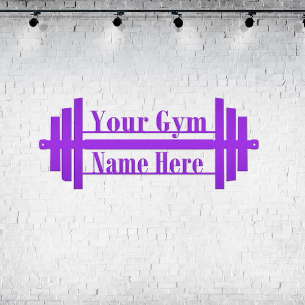 Gym Name Dumbbell Sign-Custom Home Gym Sign-Weight Room Wall Decor-Wall Art