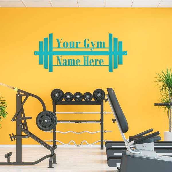 Gym Name Dumbbell Sign-Custom Home Gym Sign-Weight Room Wall Decor-Wall Art