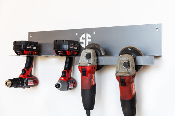 Cordless Tool Holder with Grinder Storage Rack
