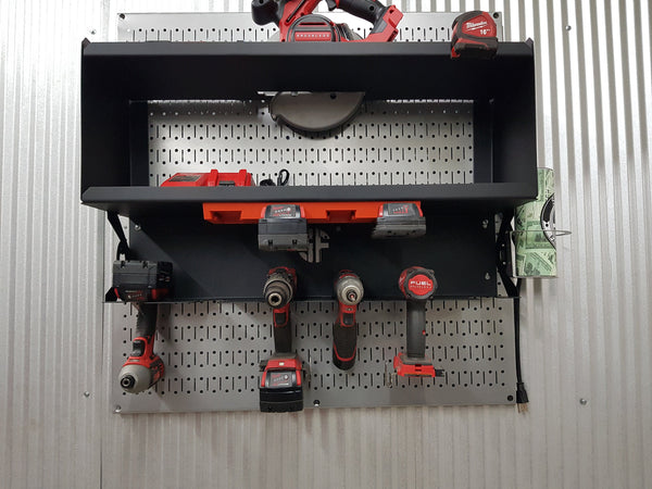Double Metal Shelf Power Tool Organizer 