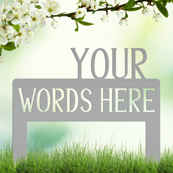 Simple  Address Yard Stake Metal Sign - Heavy Duty Powder Coated for Outdoors
